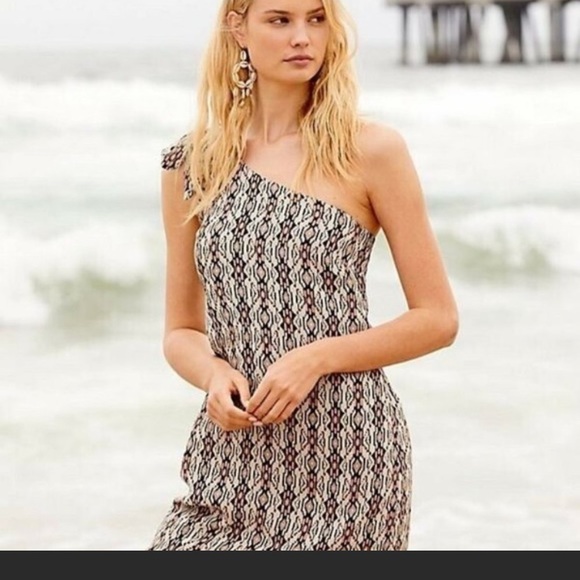 Nwot Free People Aztec diamond one shoulder dress - Picture 2 of 9